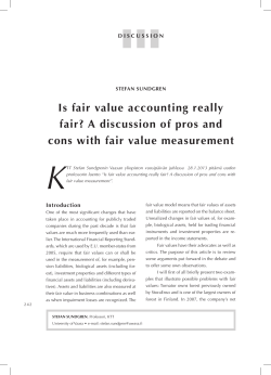 A discussion of pros and cons with fair value measurement