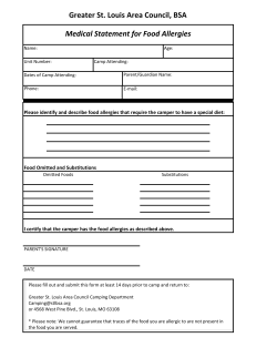 Food Allergy Form