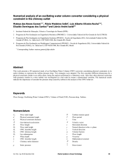 Numerical analysis of an oscillating water column converter