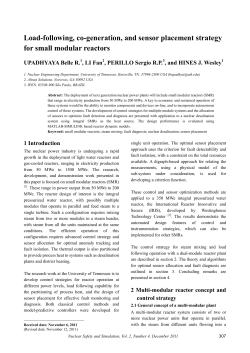 Load-following, co-generation, and sensor placement strategy for