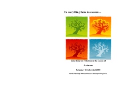 To everything there is a season&hellip; Some time for reflection in the