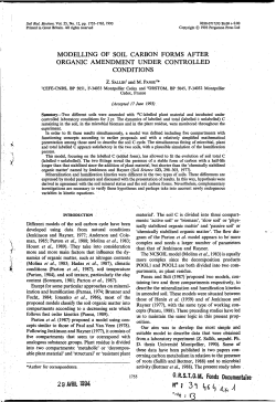 Modelling of soil carbon forms after organic