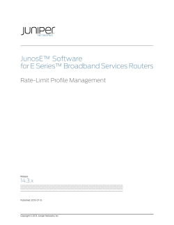 Rate-Limit Profile Management