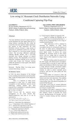 Volume No 12 Issue 1 Low-swing LC Resonant Clock Distribution