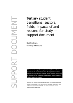 Previous work in this project and past research on tertiary student