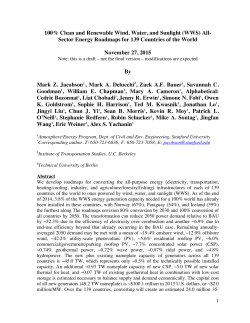 100% Clean and Renewable Wind, Water, and Sunlight (WWS) All