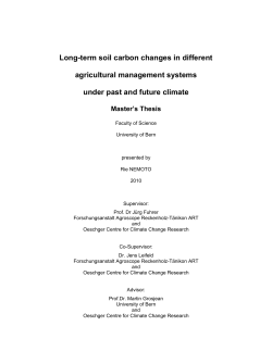 Long-term soil carbon changes in different agricultural management