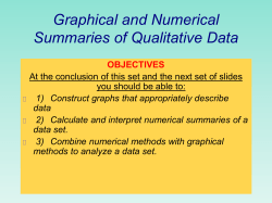 GRAPHICAL METHODS FOR QUANTITATIVE DATA