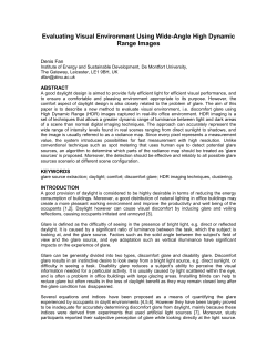 Evaluating Visual Environment Using Wide