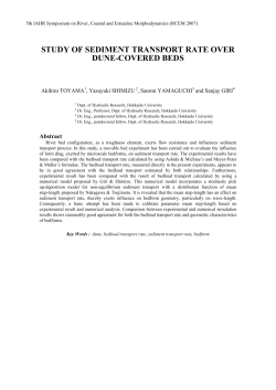 study of sediment transport rate over dune