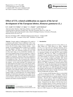 Effect of CO2-related acidification on aspects of the larval