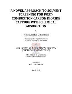 a novel approach to solvent screening for post