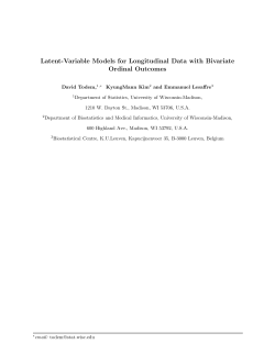 Latent-Variable Models for Longitudinal Data with Bivariate Ordinal