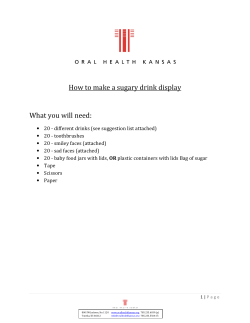 How to make a sugary drink display What you will need