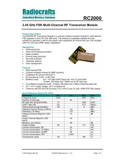 Radiocrafts: Making Embedded Wireless Easy To Use