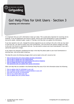 Go! Help Files for Unit Users &ndash; Section 3