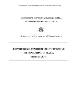 Rapporto sui Centri di identificazione ed espulsione