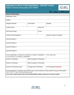 Proposition d`assurance pour les organismes