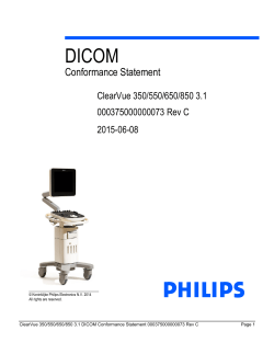 Dicom Conformance Statement ClearVue 350/550/580/650/850 3.1