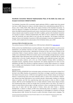 Summary produced by the Swedish Environmental Protection