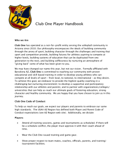 Club One Player Handbook