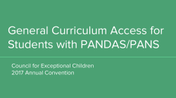 General Curriculum Access for Students with PANDAS/PANS