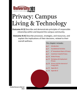 Privacy Lesson Plans - University of South Carolina