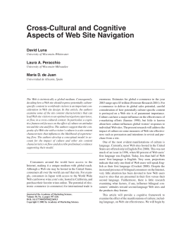 Cross-Cultural and Cognitive Aspects of Web Site Navigation