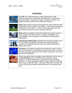 ignite. involve. inspire. Teambuilding The GRIP