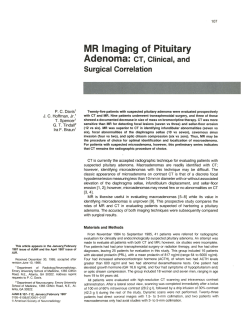 MR Imaging of Pituitary - American Journal of Neuroradiology