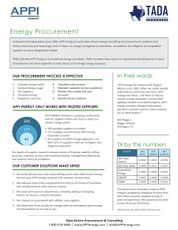 Energy Procurement