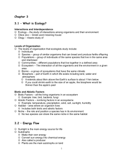 Chapter 3 Notes