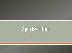 Sportswriting - Butler County Schools