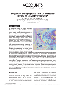 Integration or Segregation: How Do Molecules Behave at Oil/Water