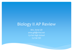 Biology II AP Review