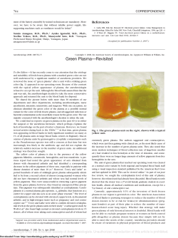 Green Plasma&mdash;Revisited - Anesthesiology