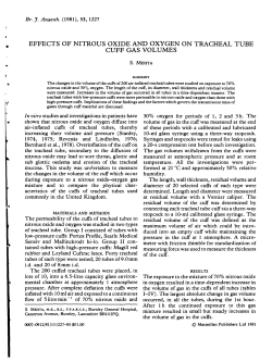 effects of nitrous oxide and oxygen on tracheal