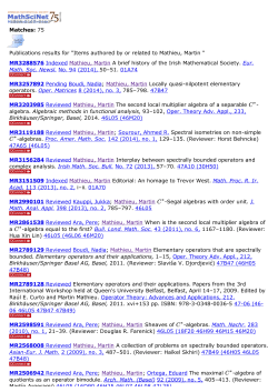 MR: Publications results for "Items authored by or related to Mathieu