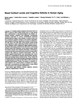 Basal Cortisol Levels and Cognitive Deficits in Human Aging