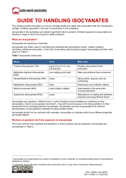 Guide to handling isocyanates