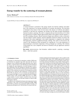 Energy transfer by the scattering of resonant photons