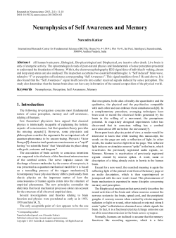 Neurophysics, Perception, Self Awareness, Memory