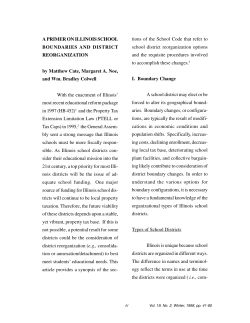 A PRIMER ON ILLINOIS SCHOOL BOUNDARIES AND