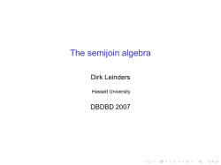 The semijoin algebra