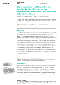 Discrepancy between Measured Serum Total Carbon
