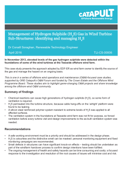 Management of Hydrogen Sulphide (H S) Gas in Wind Turbine Sub