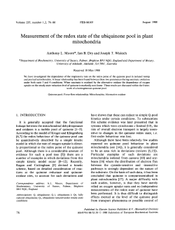 Measurement of the redox state of the ubiquinone pool in plant