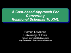A Cost-based Approach For Converting Relational Schemas to XML