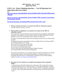 COG*s Air *Water Modeling Interface -