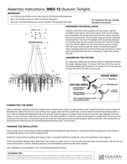 Assembly Instructions: 9903-12 (Autumn Twilight)